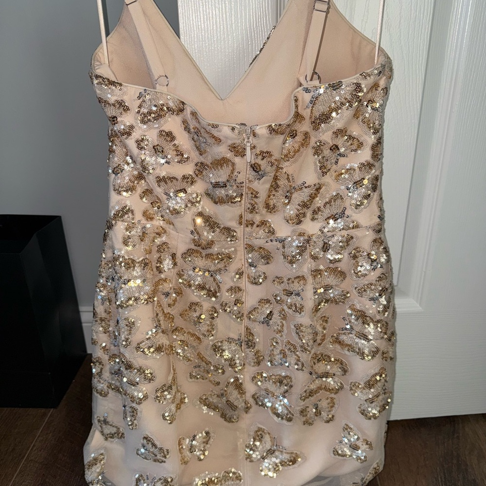 Dress the Population Gold Sequin Mini Dress - Picture 2 of 4
